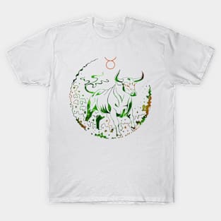 Taurus Line art T-Shirt